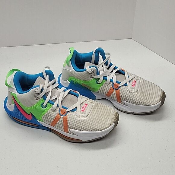 Nike LeBron Witness 7 Sneakers Grey Fog Hyper Pink DM1123-003 Trainers Size 10 - Picture 13 of 15